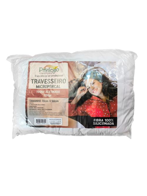 Travesseiro Micropercal 700g Toque Acetinado 70x50cm – Privilégio