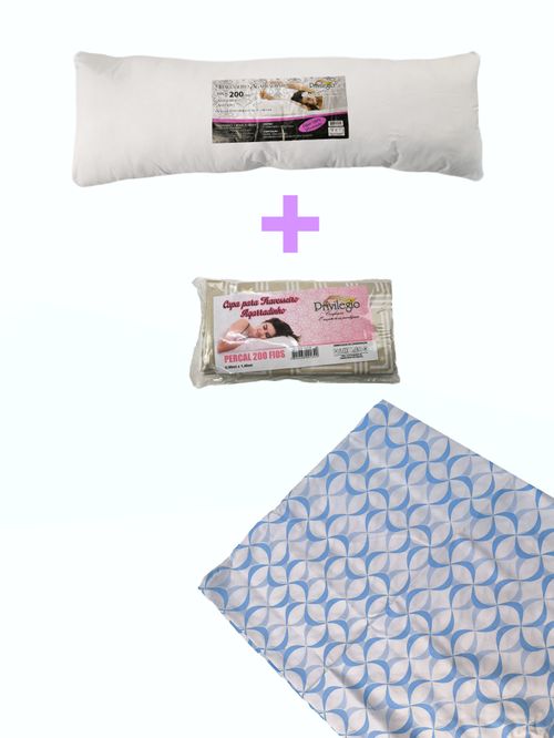 Kit Travesseiro Agarradinho + Fronha 140 x 48cm – Privilégio