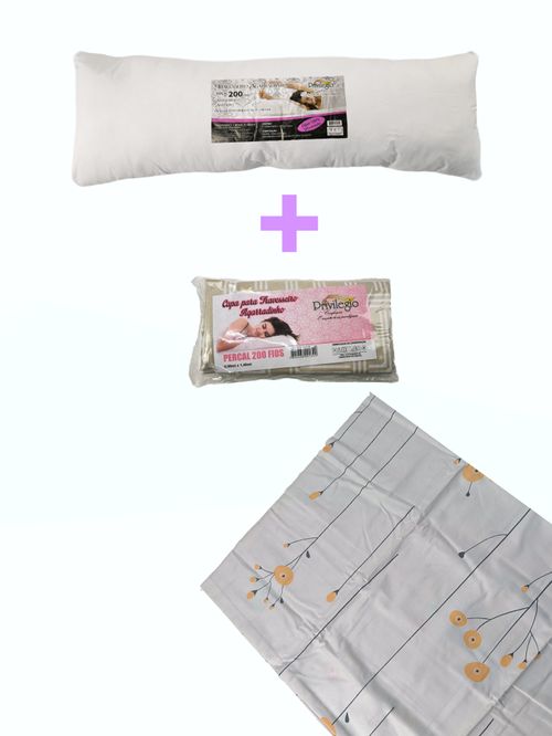 Kit Travesseiro Agarradinho + Fronha 140 x 48cm – Privilégio