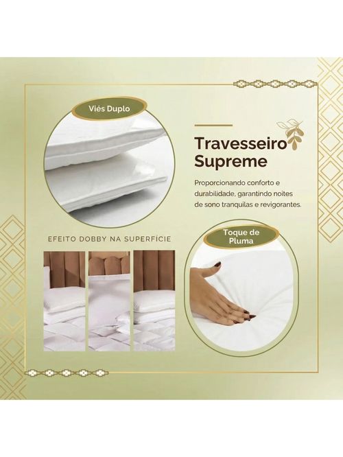 Par de Travesseiros Supreme Dobby 50x70cm - Eurotextil